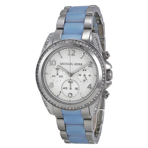 women's michael kors silver watch|Michael Kors chronograph watch silver.